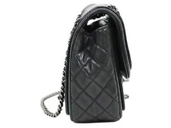 Chanel Borsa a tracolla con catena in vernice nera Nero - vista 2