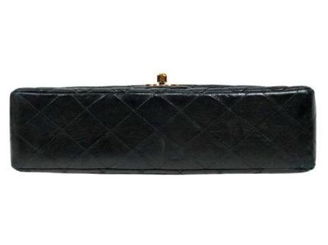 Chanel Borsa a spalla Classic in pelle d'agnello nera Medium Nero - vista 4