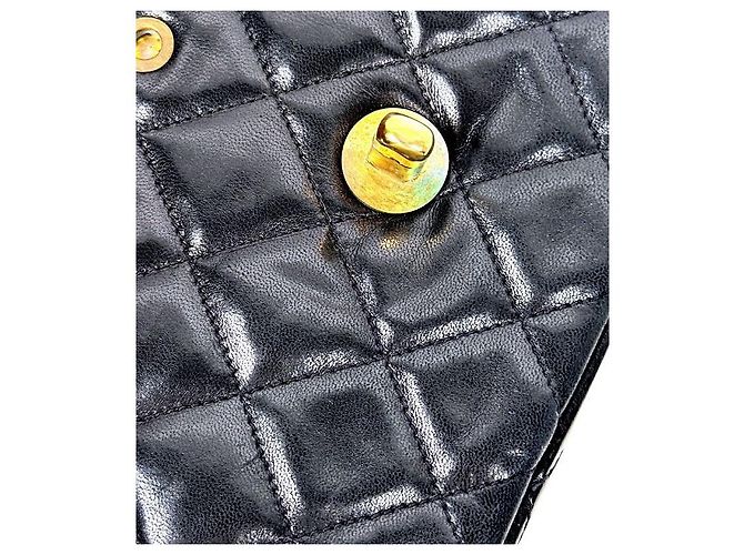 Chanel Borsa a spalla Classic in pelle d'agnello nera Medium Nero - vista 9