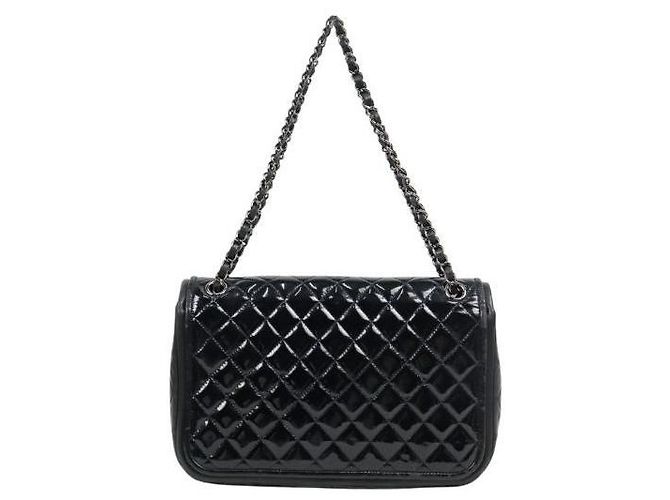 Chanel Borsa a spalla Timeless in vernice nera Nero - vista 3