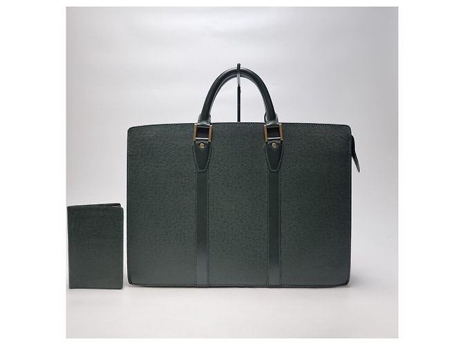 Louis Vuitton Taiga Lozan Green Document Bag Unisex (High-Grade Briefcase, Including Wallet) - view 2