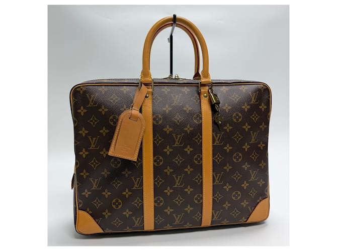 Louis Vuitton Borsetta Documenti Monogram Marrone - vista 4