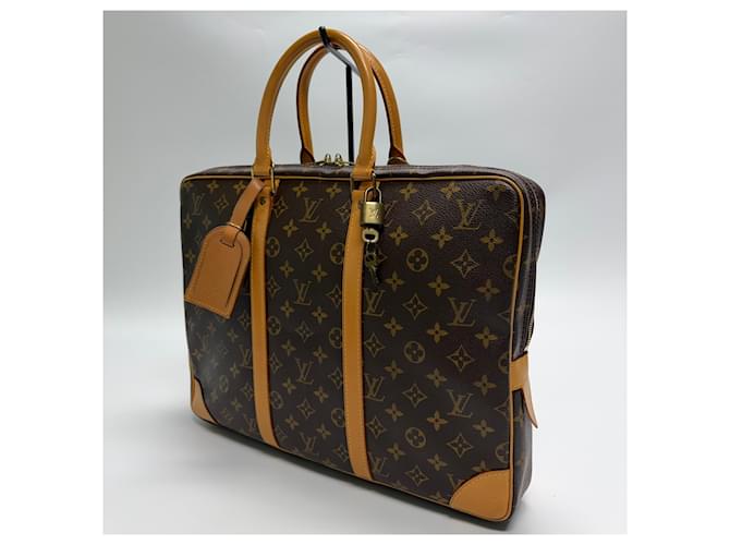 Louis Vuitton Borsetta Documenti Monogram Marrone - vista 5