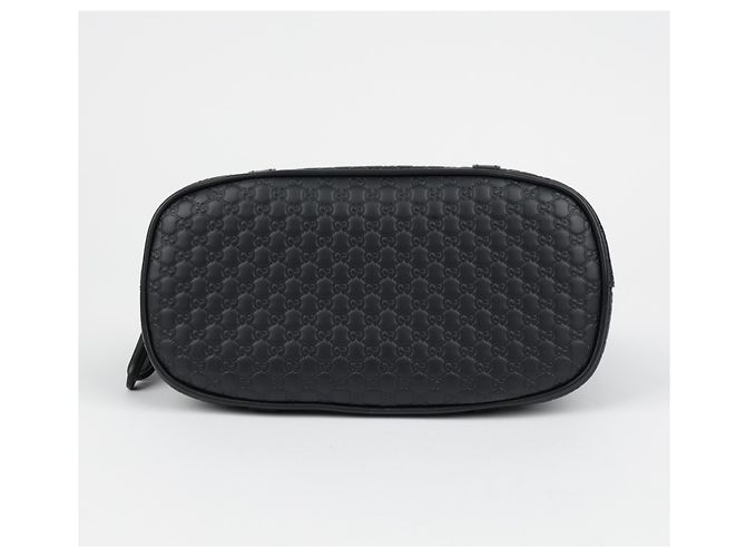 Gucci Mini Bolso Tote Dome de Piel Microsima Negro - vista 7