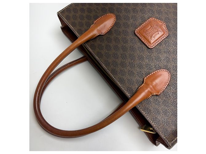 Céline Borsa Tote Triomphe Macadam (Grade Handbag) Marrone - vista 11