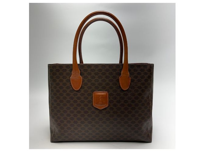 Céline Borsa Tote Triomphe Macadam (Grade Handbag) Marrone - vista 2