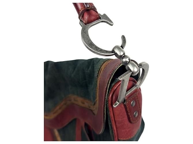 Dior Bolso Saddle de Denim Multicolor - vista 13