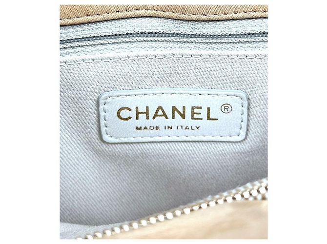 Chanel Borsa a tracolla beige con tasca Marrone - vista 11