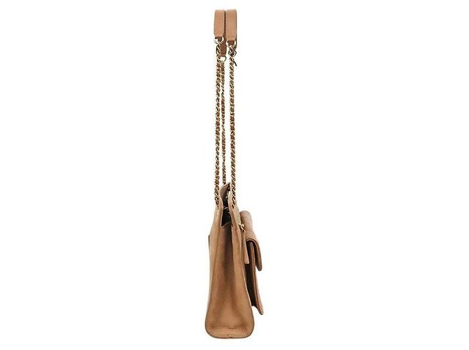 Chanel Borsa a tracolla beige con tasca Marrone - vista 2