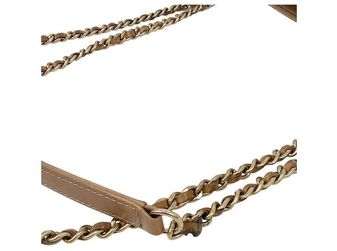 Chanel Borsa a tracolla beige con tasca Marrone - vista 9
