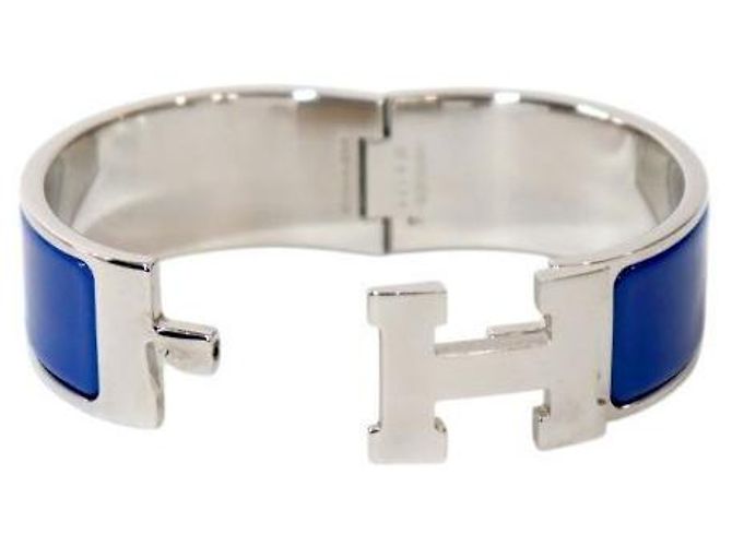 Hermès Pulseira Blue Click Acier Silver Azul - vista 5