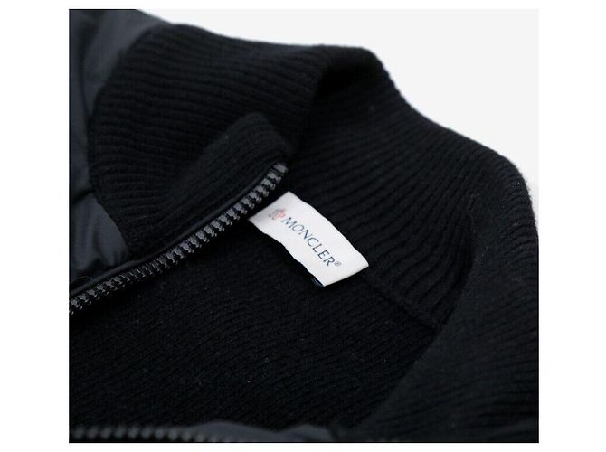 Moncler Strick-Steppcardigan mit Reißverschluss Black Patch - Ansicht 3