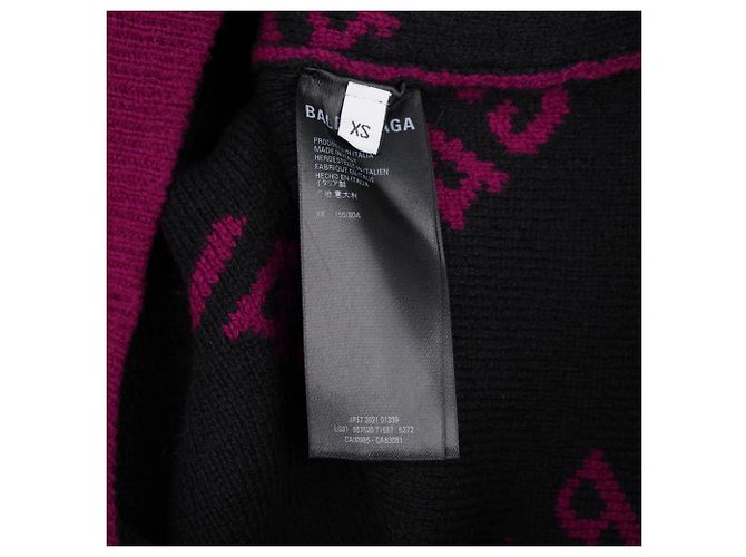 Balenciaga Lila Strick mit Allover-Logo-Muster - Ansicht 12