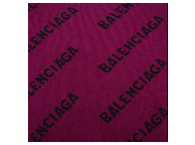 Balenciaga Lila Strick mit Allover-Logo-Muster - Ansicht 5