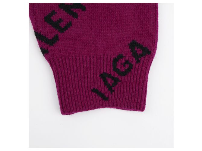 Balenciaga Lila Strick mit Allover-Logo-Muster - Ansicht 7