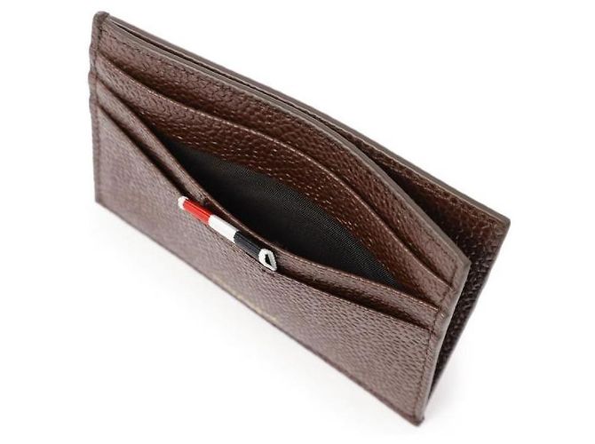 Thom Browne Pebble Grain Note Compartment Single Card Holder - view 7