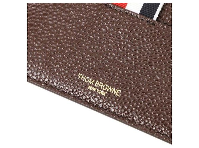 Thom Browne Pebble Grain Note Compartment Single Card Holder - view 8