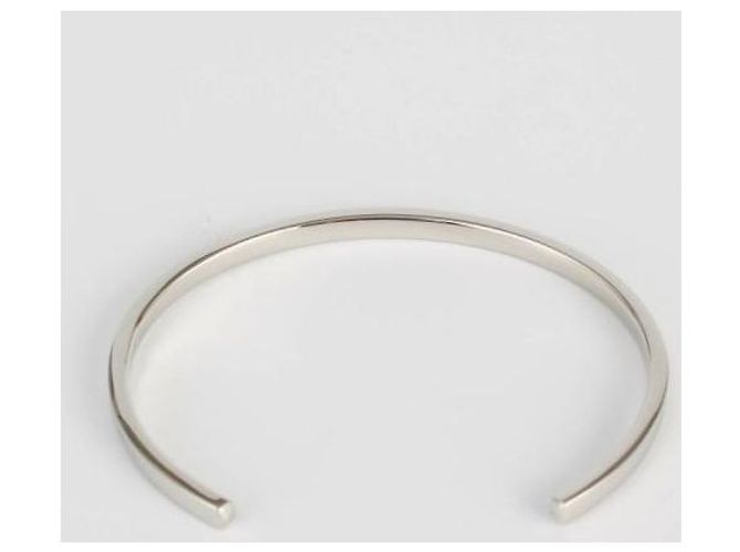 Maison Martin Margiela Bracciale Rigido Minimal Signature Argento - vista 6