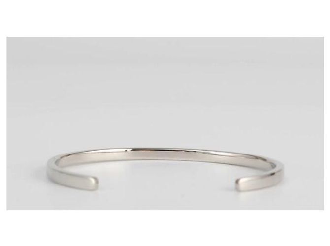 Maison Martin Margiela Bracciale Rigido Minimal Signature Argento - vista 7