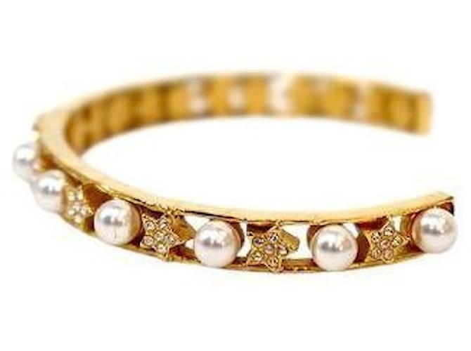 Chanel Pulseira de pérolas e cristais Dourado - Ansicht 2