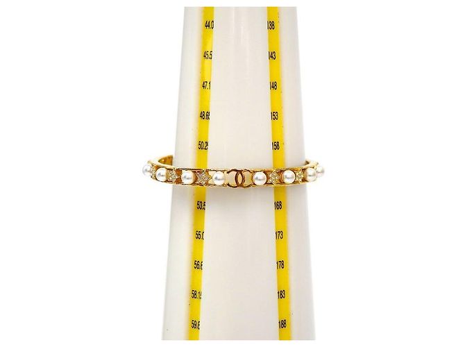 Chanel Pulseira de pérolas e cristais Dourado - Ansicht 7