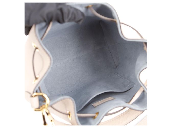Louis Vuitton Borsa bucket in pelle grana Gris Marrone - vista 7