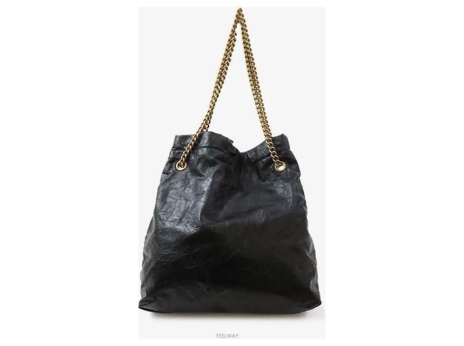 Balenciaga Crush Medium Schultertasche Schwarz - Ansicht 3