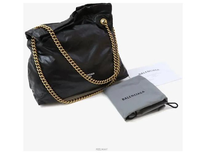 Balenciaga Crush Medium Schultertasche Schwarz - Ansicht 8
