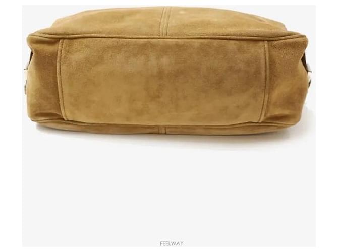 Prada Borsa a tracolla in camoscio marrone - vista 4