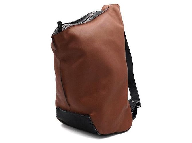 Loewe Zaino sling in pelle marrone da uomo - vista 2