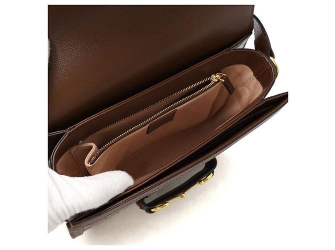 Gucci Borsa a tracolla in tela Horsebit - vista 5