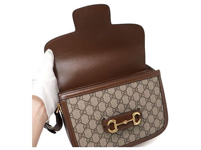 Gucci Borsa a tracolla in tela Horsebit - vista 6