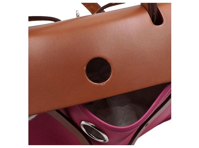 Hermès Borsa Tote e Borsa a Tracolla in Tela PVC Rosa con Nuova Cerniera - vista 10