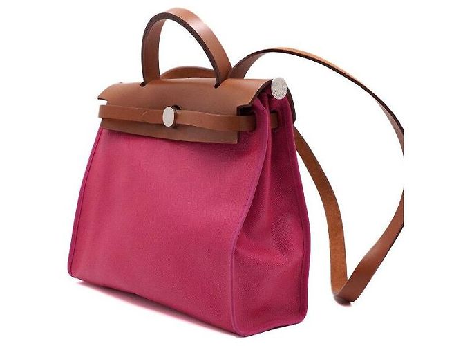 Hermès Borsa Tote e Borsa a Tracolla in Tela PVC Rosa con Nuova Cerniera - vista 3