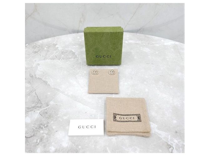 Gucci Orecchini GG Marmont con borchie argento - vista 6