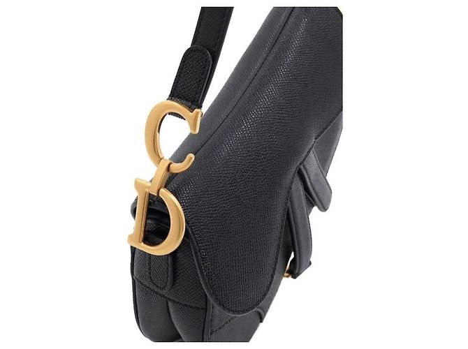 Dior Mini borsa Tote Saddle in vitello grana nera - vista 10