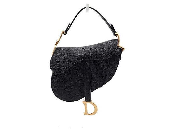 Dior Mini borsa Tote Saddle in vitello grana nera - vista 2