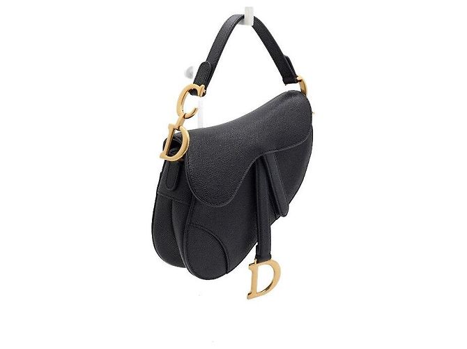 Dior Mini borsa Tote Saddle in vitello grana nera - vista 4