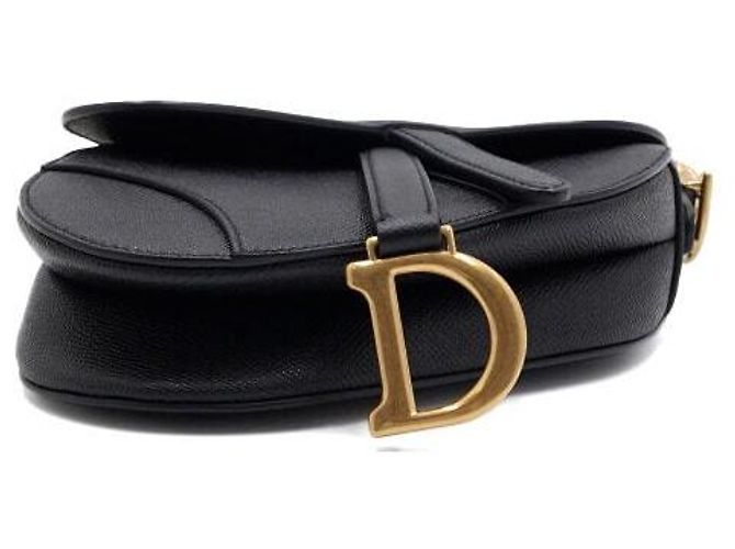 Dior Mini borsa Tote Saddle in vitello grana nera - vista 8