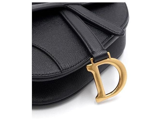 Dior Mini borsa Tote Saddle in vitello grana nera - vista 9