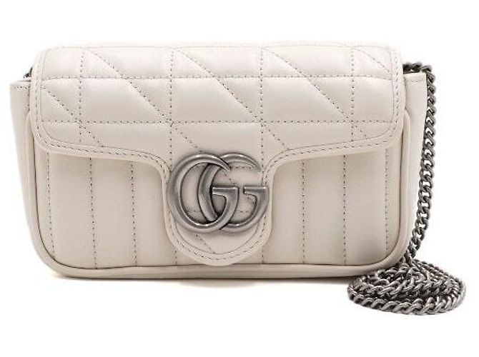 Gucci Super Mini Bag Crossbody con Catena Argentata - vista 2