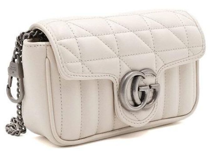 Gucci Super Mini Bag Crossbody con Catena Argentata - vista 4