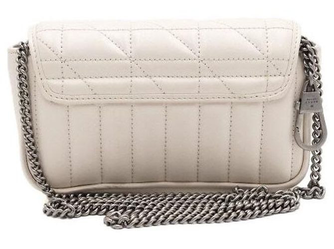 Gucci Super Mini Bag Crossbody con Catena Argentata - vista 5