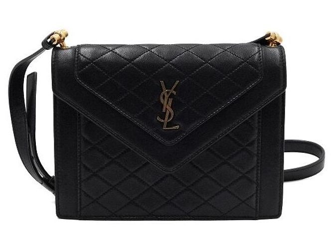 Saint Laurent Borsa a tracolla e a spalla mini trapuntata GABY in pelle nera Nero - vista 2
