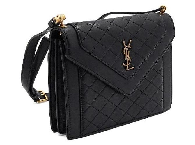 Saint Laurent Borsa a tracolla e a spalla mini trapuntata GABY in pelle nera Nero - vista 4