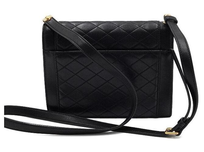 Saint Laurent Borsa a tracolla e a spalla mini trapuntata GABY in pelle nera Nero - vista 5