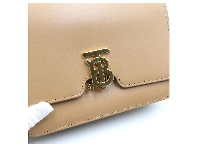 Burberry Borsa a tracolla e spalla marrone con logo TB - vista 10