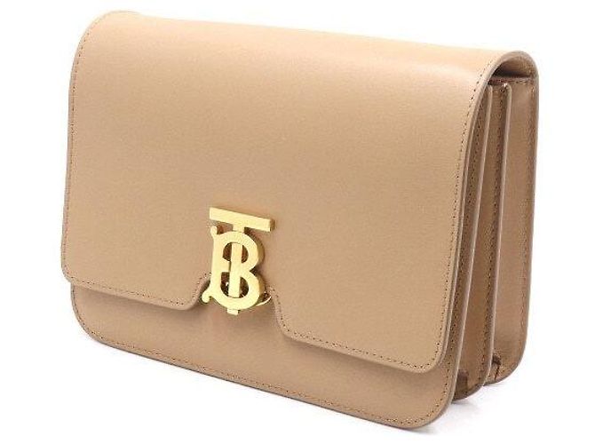 Burberry Borsa a tracolla e spalla marrone con logo TB - vista 2