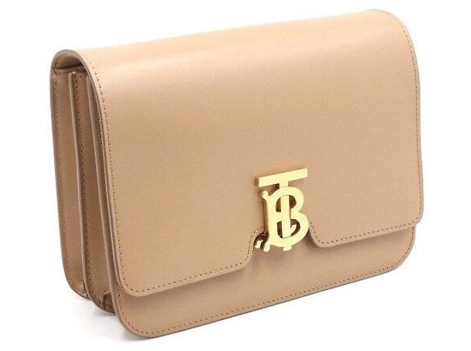 Burberry Borsa a tracolla e spalla marrone con logo TB - vista 3