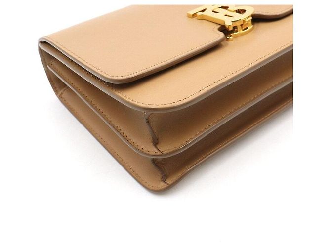 Burberry Borsa a tracolla e spalla marrone con logo TB - vista 9